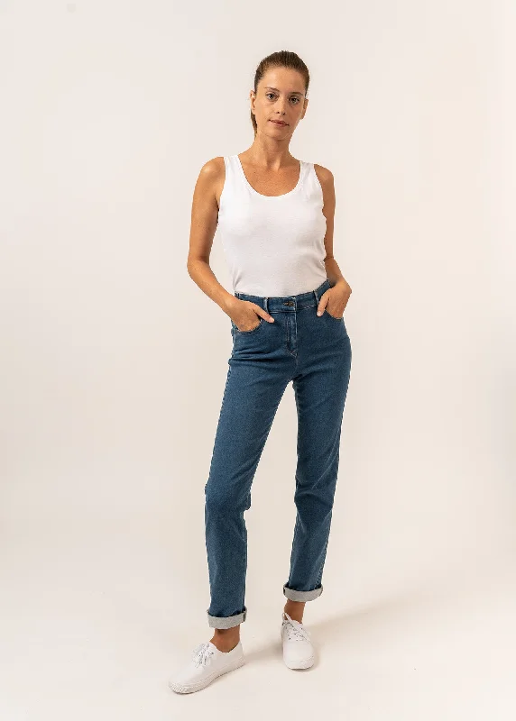 Bold Fashion Patricia straight jeans - elasticated waist, in stretch cotton (COOPER JEAN)