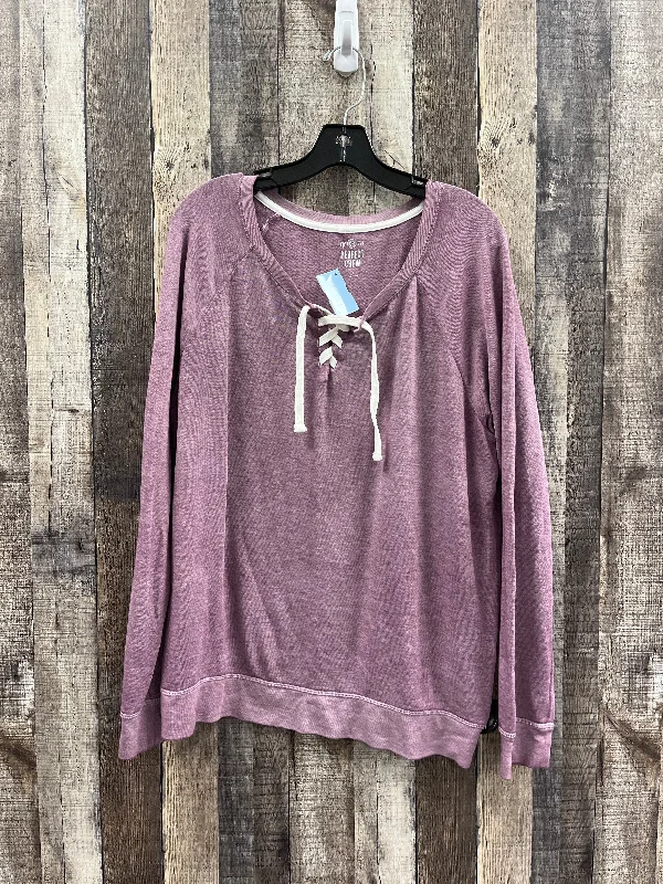 Top Long Sleeve By So In Purple, Size: Xl