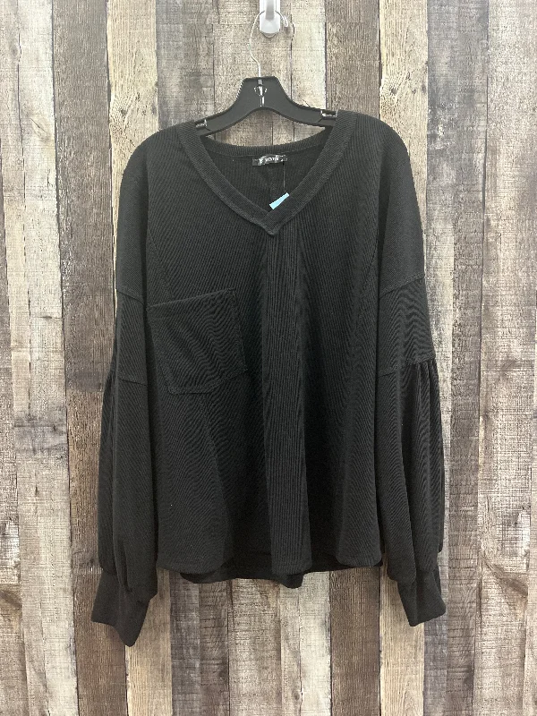 Top Long Sleeve By Cme In Black, Size: Xl