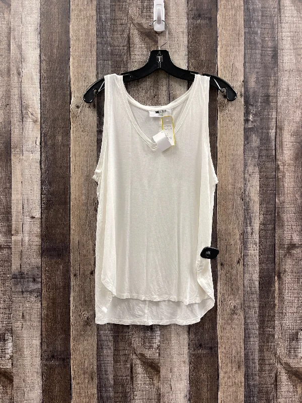 Top Sleeveless By Double Zero In Ivory, Size: L