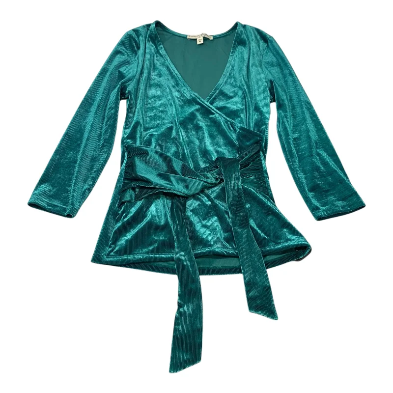 Top Long Sleeve By Express In Green, Size: Xs