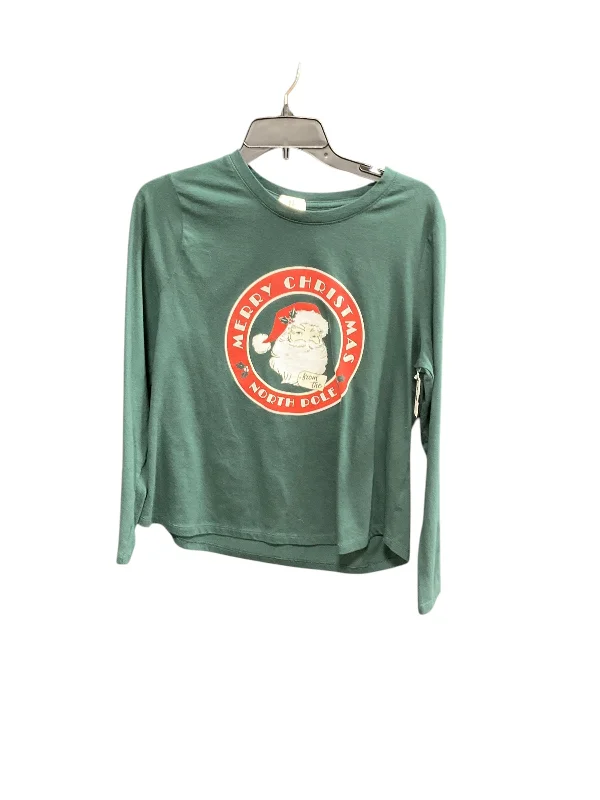 Top Long Sleeve Basic By Sonoma In Green, Size: L