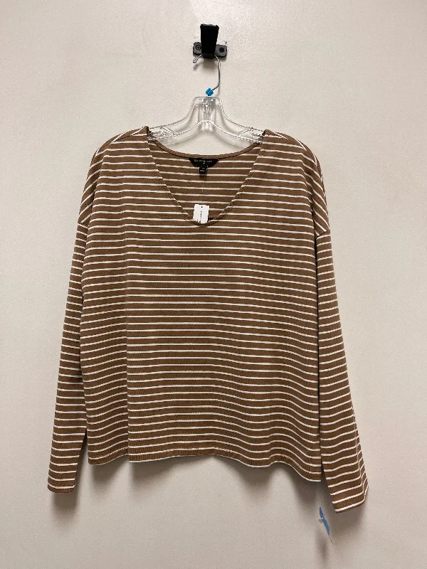 Top Long Sleeve By Banana Republic In Brown, Size: M