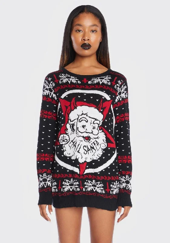 Flash Deals Hail Santa Christmas Sweater