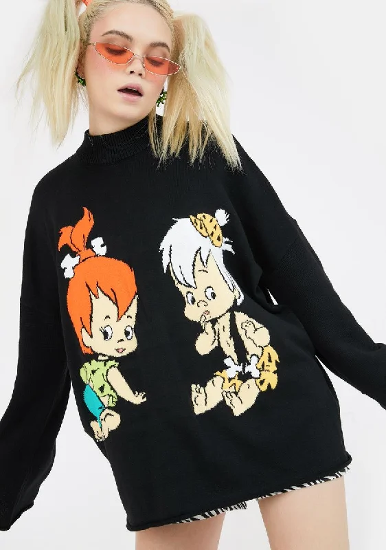 Limited - Edition Drops X Flintstones Pebbles N Bam Bam Knit Jumper