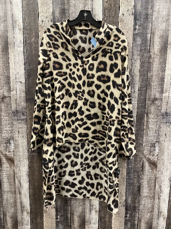 Tunic Long Sleeve By Cmf In Animal Print, Size: L