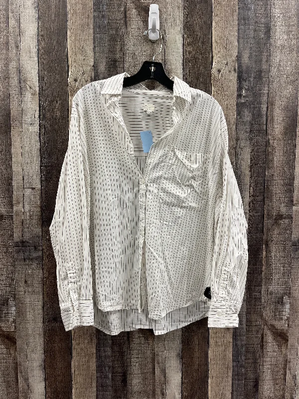 Top Long Sleeve By A New Day In Striped Pattern, Size: S