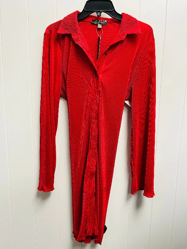 Top Long Sleeve By  lexinton avenue In Red, Size: M