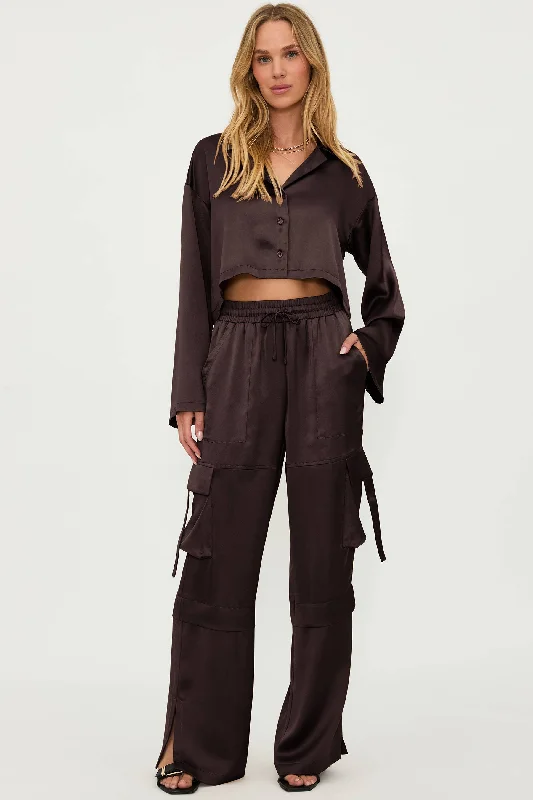 Chic Everyday Wear Gianna Pant Java Satin