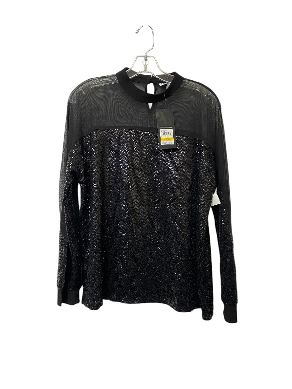 Top Long Sleeve By Nine West In Black, Size: M