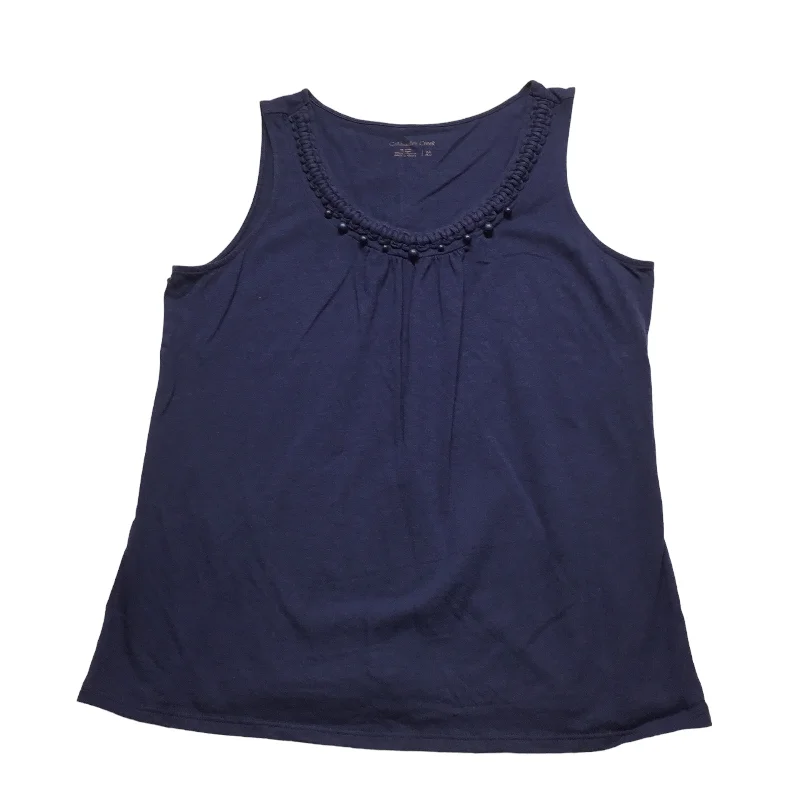 Top Sleeveless By Coldwater Creek In Blue, Size: M