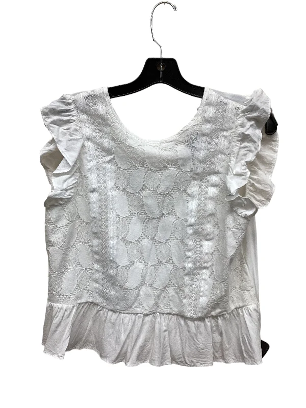 Top Sleeveless By Evereve In White, Size: M