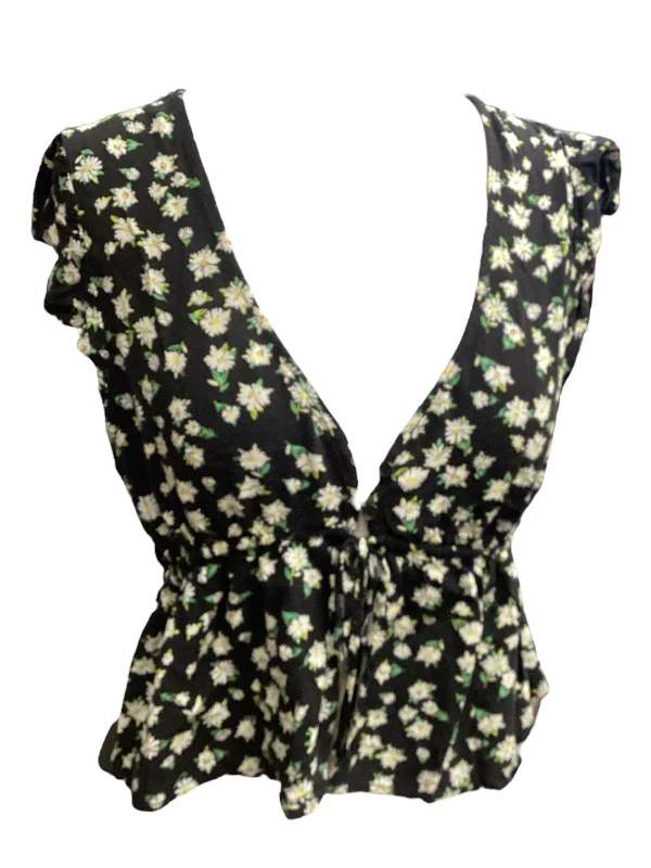 Top Sleeveless By Wild Fable In Floral Print, Size: L