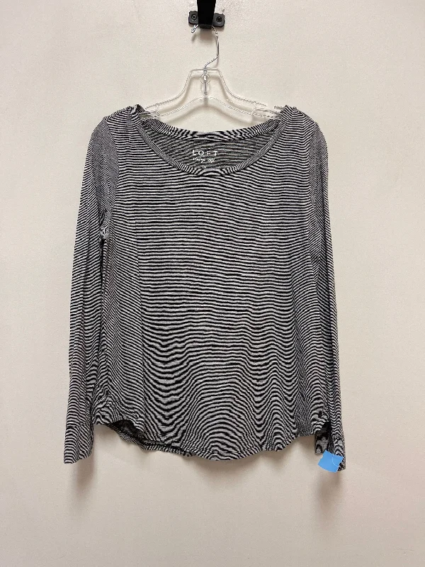 Top Long Sleeve By Loft In Grey, Size: L