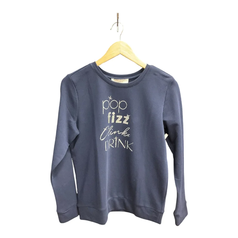 Top Long Sleeve By Loft O In Navy, Size: S