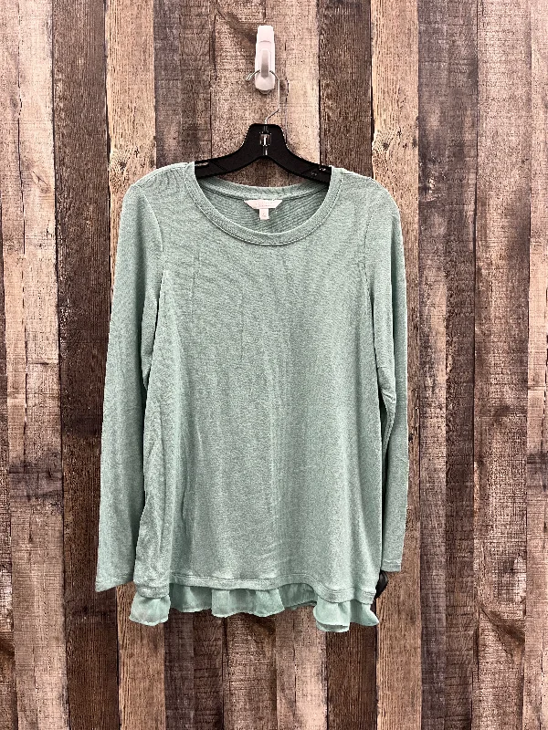 Top Long Sleeve By Lc Lauren Conrad In Green, Size: S