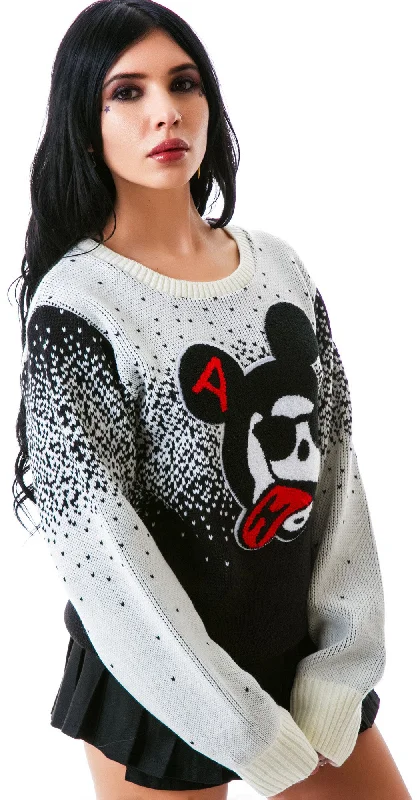 Classic Timeless Elegant Style Wonderland Crew Knit Sweater