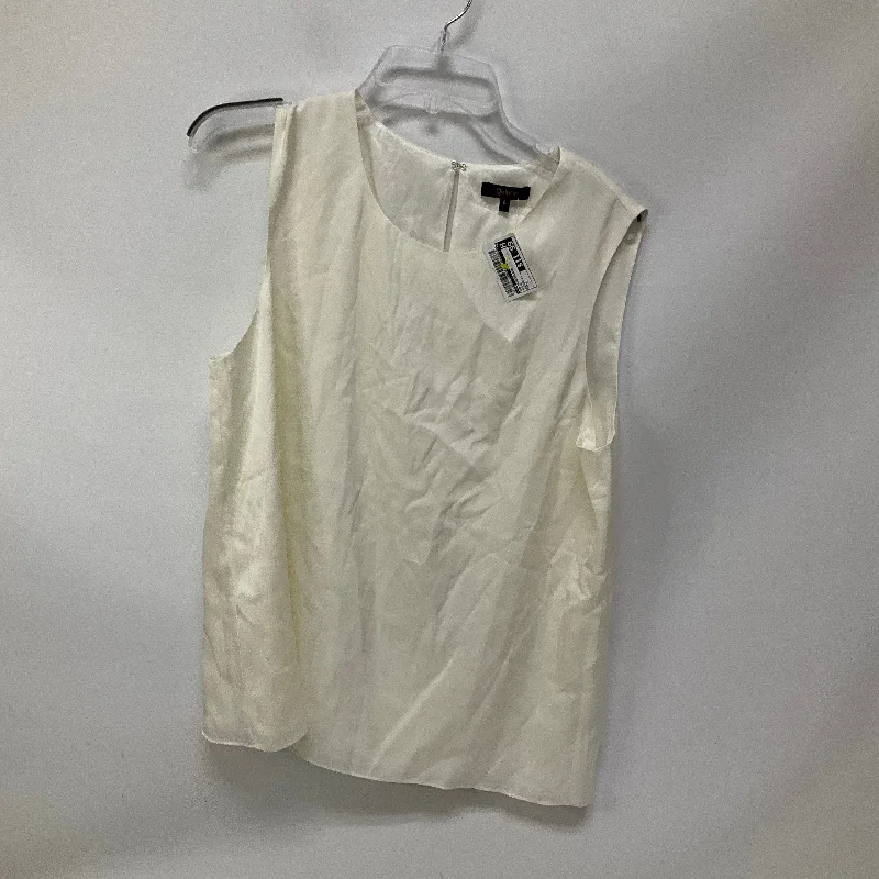 Top Sleeveless By Cmb In White, Size: L