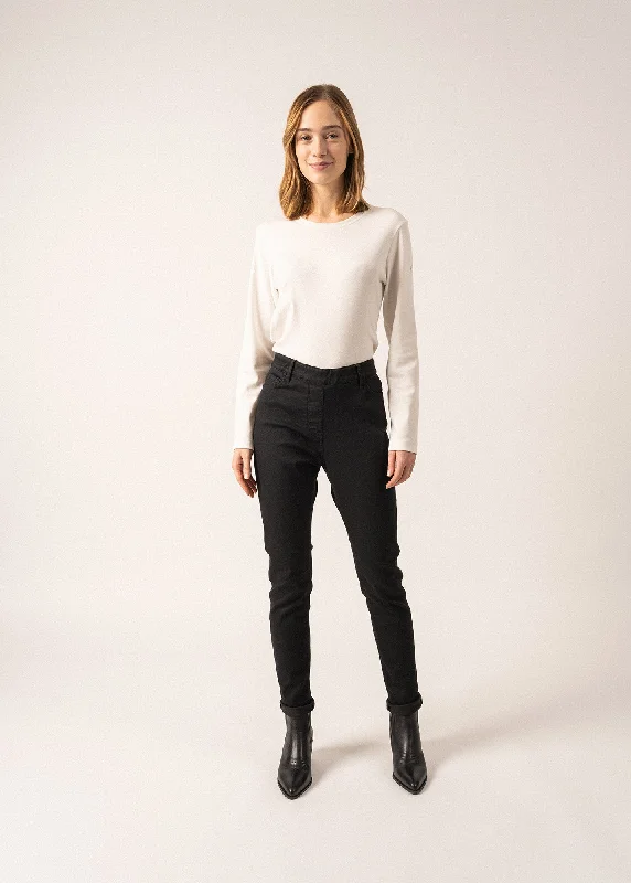 Evening Elegance Olivia Cotton Jegging - in denim (NOIR)