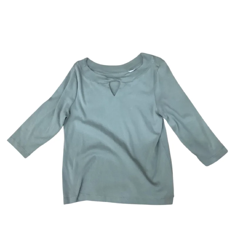 Top 3/4 Sleeve By Chicos In Green, Size: 2