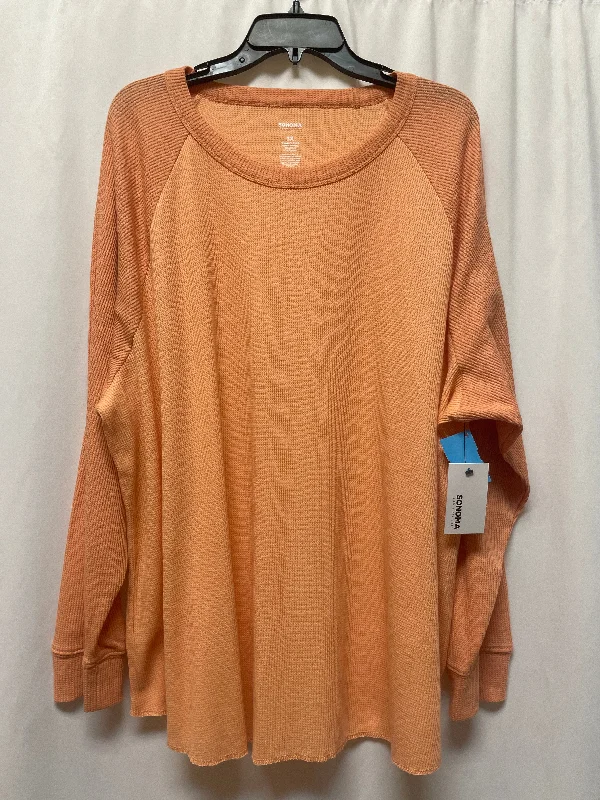 Top Long Sleeve By Sonoma In Peach, Size: 3x