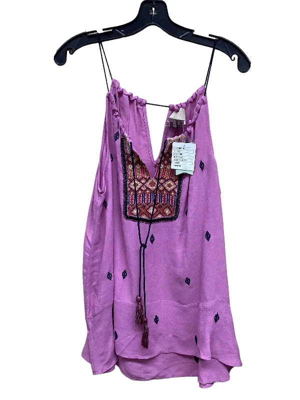 Top Sleeveless By Anthropologie In Purple, Size: L