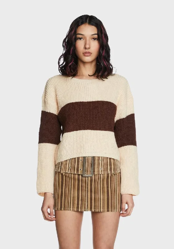 Contemporary Elegance Work Smarter Striped Sweater