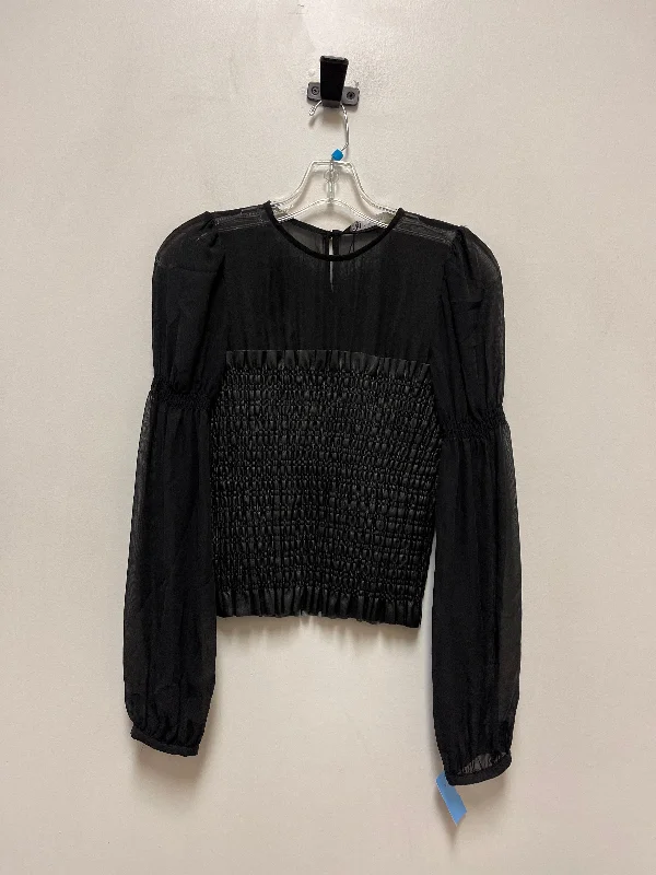 Top Long Sleeve By Zara In Black, Size: Xs