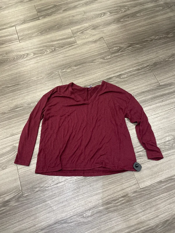 Top Long Sleeve By Old Navy In Maroon, Size: L