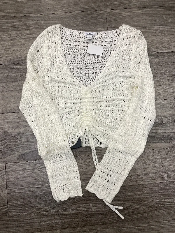 Top Long Sleeve By Rue 21 In White, Size: S