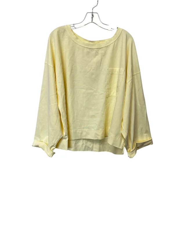 Top Long Sleeve Basic By Calia In Yellow, Size: Xxl