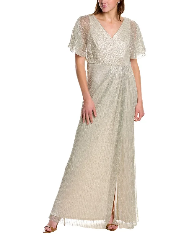 Daily Essentials Adrianna Papell Crinkled Mesh Gown