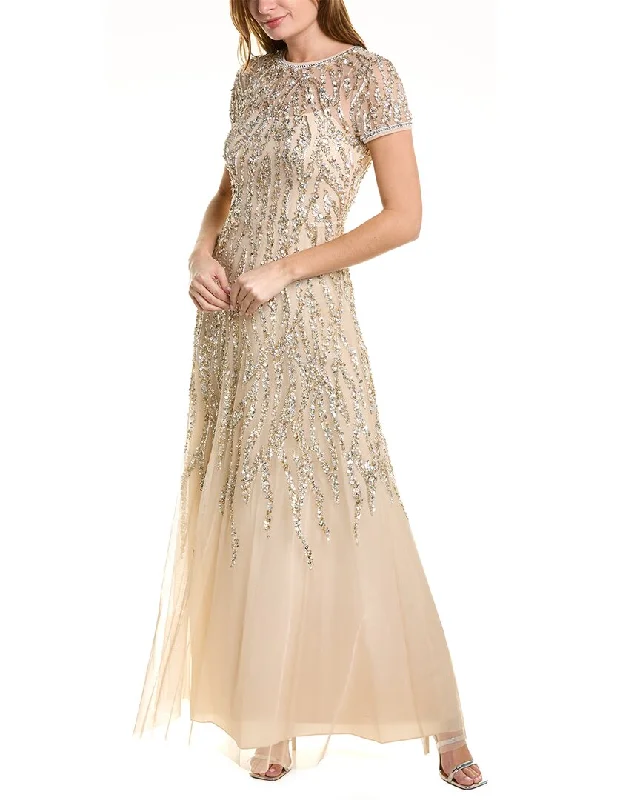 Style Your Wardrobe Aidan Mattox Beaded Ball Gown