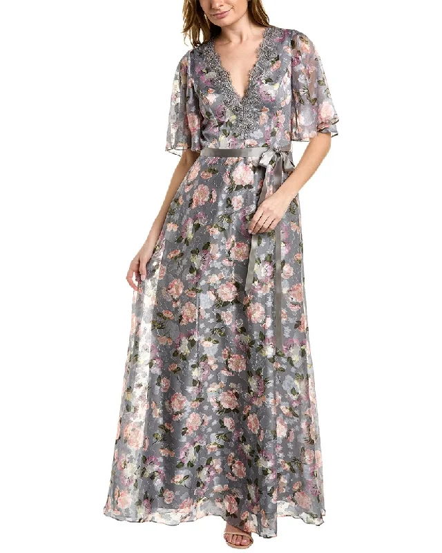 Lighten Up With Nordic Styles Aidan Mattox Burnout Floral Gown