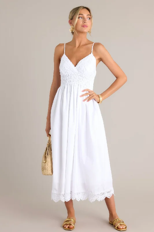 Don't Miss Out Ethereal Elegance White Maxi Dress