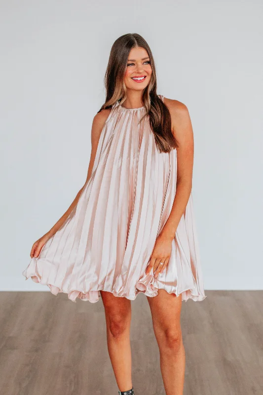 Casual Weekend Relaxed Style Get In The Groove Dress - pink gloss