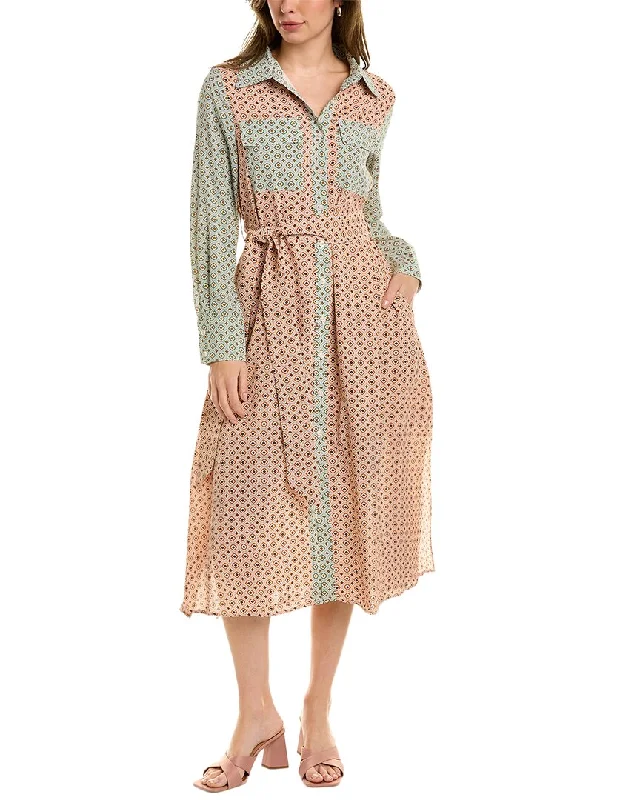 Update With Cottagecore Styles Gracia Contrast Print Shirtdress