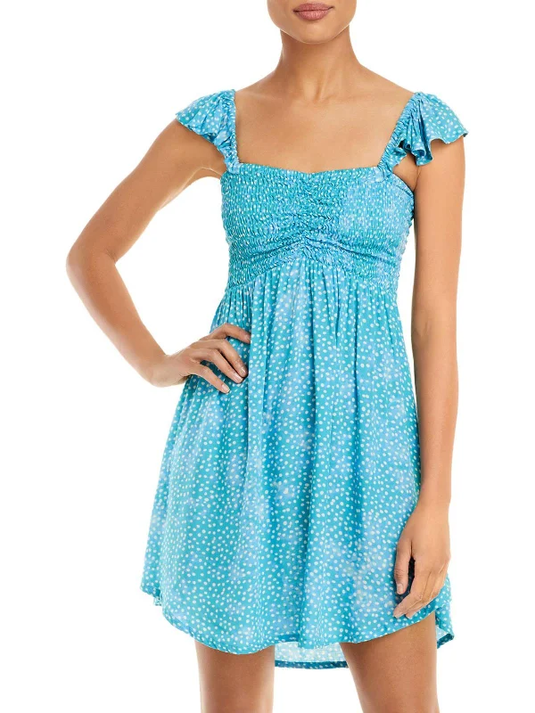 Discount Extravaganza Hollie Womens Smocked Mini Sundress