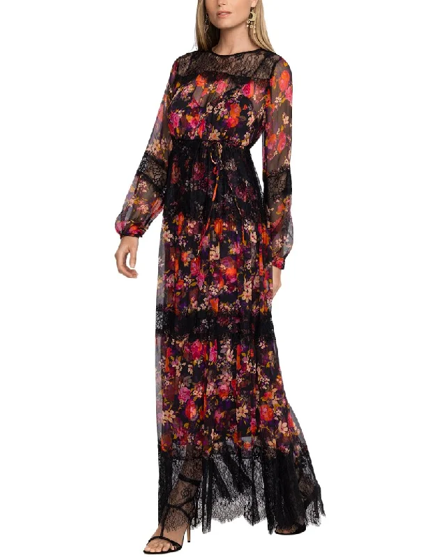 Limited Quantities Johnny Was Ellie Lace Tiered Silk Maxi Dress