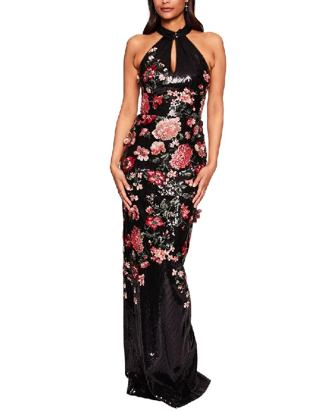 Spring Fashion Marchesa Notte Halter Neck Printed Dress