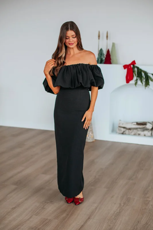 Grab Romantic Date - Night Styles Now Playing Hard To Forget Dress - Black