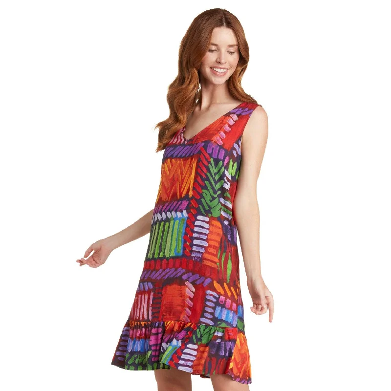 Women's Fashion Hotspots Ruffle Dress - Crossroad