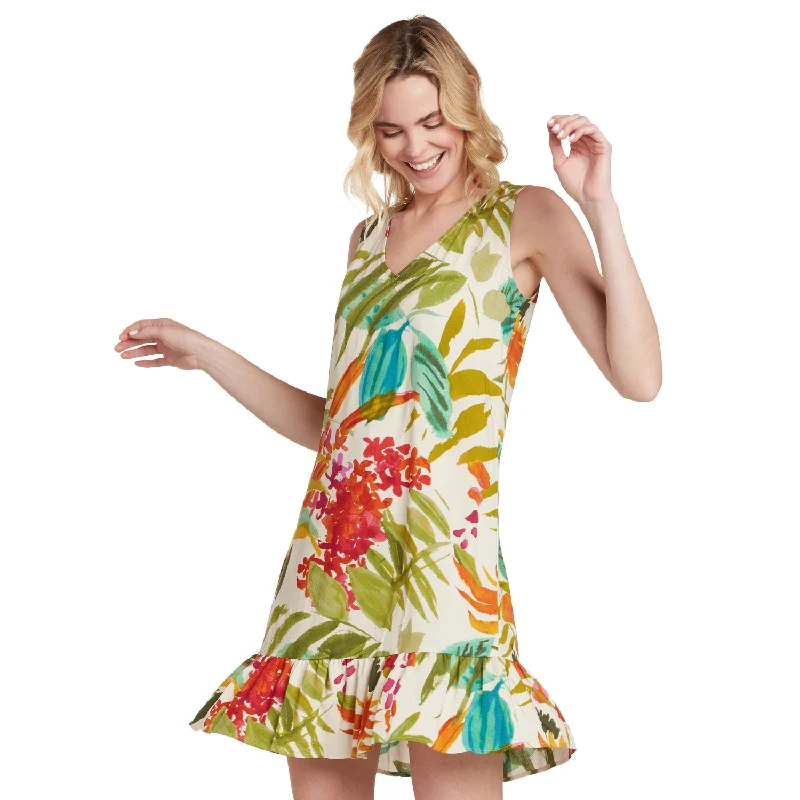 Hot Trends Ruffle Dress - Topiary