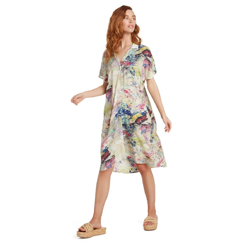 Graceful Movement Shirt Dress - Color Dance