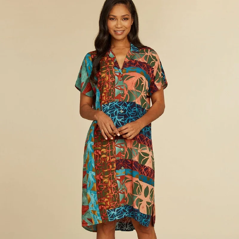 Seasonal Trend Shirt Dress - Patina