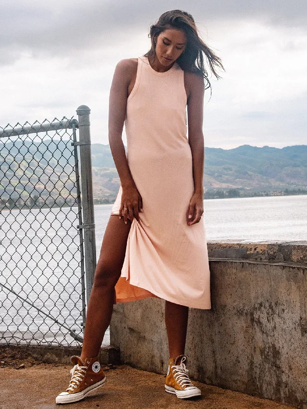 Chic And Edgy Stonelight Dress - Hazey Pink