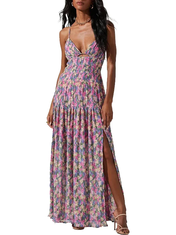 Pastel Styles Tropics Womens Floral Long Maxi Dress