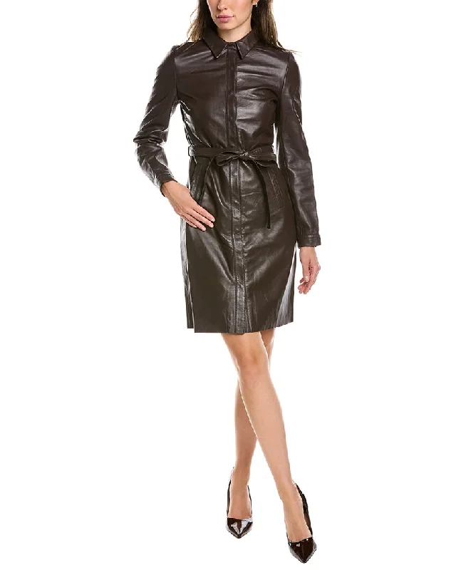 Style Streetwear Walter Baker Clara Leather Midi Dress