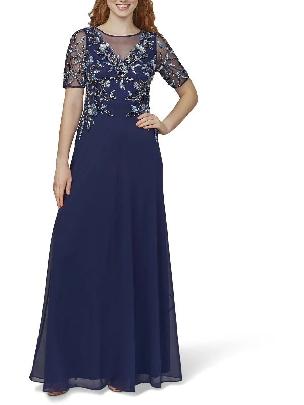 From Casual To Classy Womens Chiffon Embellished Evening Dress