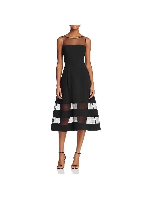 Fashion Sale Womens Crepe Mesh Cocktail Dress